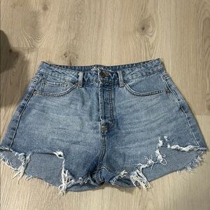 Wild Fable Light Blue Frayed Jean Shorts